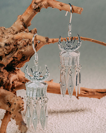 Fareastjewelry,Handmade Earrings,Silver,Horns series