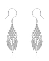 Fareastjewelry,Handmade Earrings,Silver,Leaf Shadow series