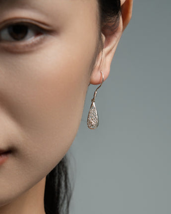 Fareastjewelry,Handmade Earrings,Silver, Morning Dew Series