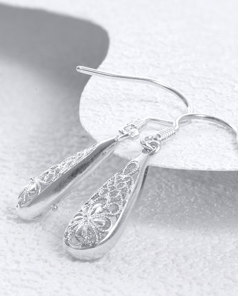 Fareastjewelry,Handmade Earrings,Silver, Morning Dew Series
