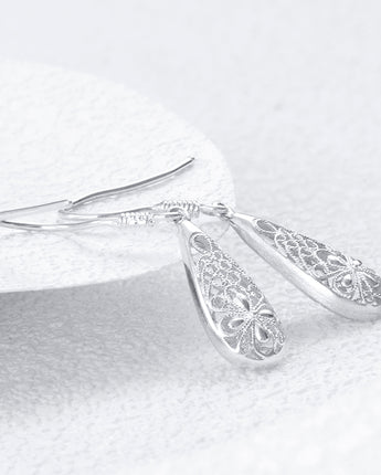 Fareastjewelry,Handmade Earrings,Silver, Morning Dew Series