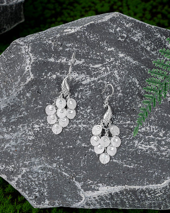 Fareastjewelry,Handmade Earrings,Silver,Phoenix Chasing series