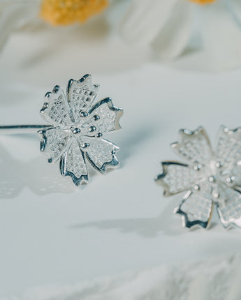 Fareastjewelry,Handmade Earrings,Silver,Snowflake series