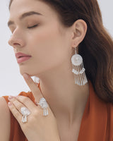 Fareastjewelry,Handmade Earrings,Silver,Whispering Autumn series