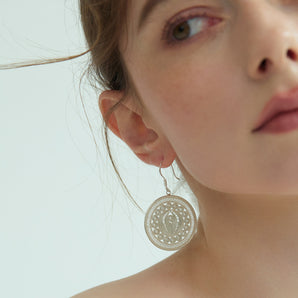 Fareastjewelry,Handmade Earrings,Silver,Wisdom Drum Rhythm series