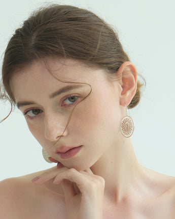 Fareastjewelry,Handmade Earrings,Silver,Wisdom Drum Rhythm series