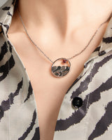 Fareastjewelry,Handmade Necklace,Silver&Crystal,Autumn Breeze series