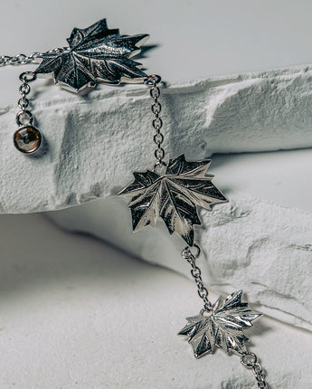 Fareastjewelry,Handmade Necklace,Silver&Crystal,Autumn Melody series