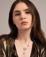 Fareastjewelry,Handmade Necklace,Silver&Crystal,Butterfly series