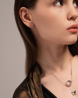 Fareastjewelry,Handmade Necklace,Silver&Crystal,Butterfly series