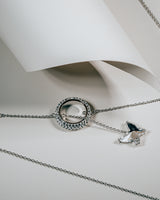 Fareastjewelry,Handmade Necklace,Silver&Crystal,Butterfly series