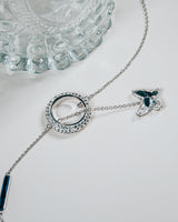 Fareastjewelry,Handmade Necklace,Silver&Crystal,Butterfly series