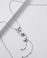 Fareastjewelry,Handmade Necklace ,Silver&Crystal,Butterfly series