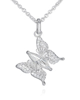 Fareastjewelry,Handmade Necklace,Silver&Crystal,Chasing Butterfly series