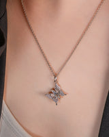 Fareastjewelry,Handmade Necklace,Silver&Crystal,Chasing Butterfly series