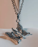Fareastjewelry,Handmade Necklace,Silver&Crystal,Chasing Butterfly series