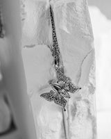 Fareastjewelry,Handmade Necklace,Silver&Crystal,Chasing Butterfly series