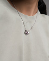 Fareastjewelry,Handmade Necklace,Silver&Crystal,Color Butterfly series