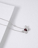 Fareastjewelry,Handmade Necklace,Silver&Crystal,Color Butterfly series
