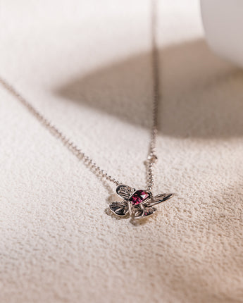 Fareastjewelry,Handmade Necklace,Silver&Crystal,Color Butterfly series