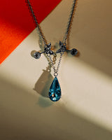 Fareastjewelry,Handmade Necklace, Silver&Crystal,Lake Tears series