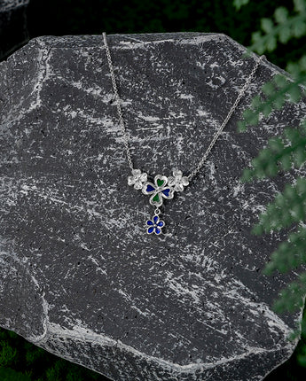 Fareastjewelry,Handmade Necklace,Silver&Enamel,Spring Elf series