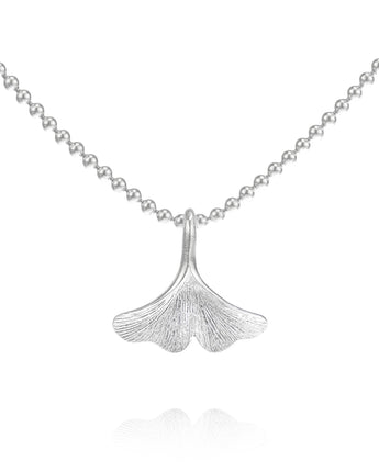 Fareastjewelry,Handmade Necklace,Silver,Ginkgo Eternal series