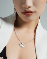 Fareastjewelry,Handmade Necklace,Silver,Ginkgo Eternal series