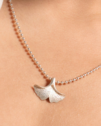 Fareastjewelry,Handmade Necklace,Silver,Ginkgo Eternal series