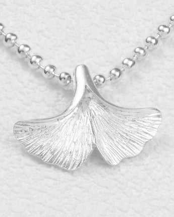Fareastjewelry,Handmade Necklace,Silver,Ginkgo Eternal series