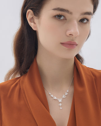 Fareastjewelry,Handmade Necklace,Silver,Light Butterfly Shadow series