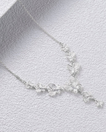 Fareastjewelry,Handmade Necklace,Silver,Light Butterfly Shadow series