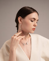 Fareastjewelry,Handmade Necklace,Silver,Love Butterfly series