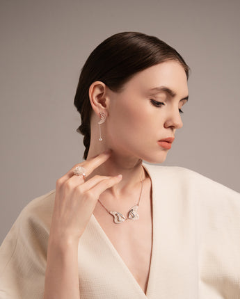 Fareastjewelry,Handmade Necklace,Silver,Love Butterfly series