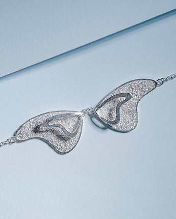 Fareastjewelry,Handmade Necklace,Silver,Love Butterfly series