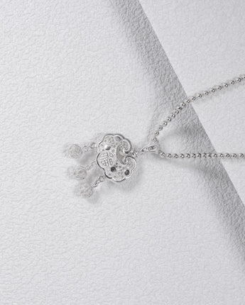Fareastjewelry,Handmade Necklace,Silver,Lucky Lock series