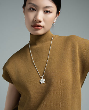 Fareastjewelry,Handmade Necklace,Silver,Pure Lotus series