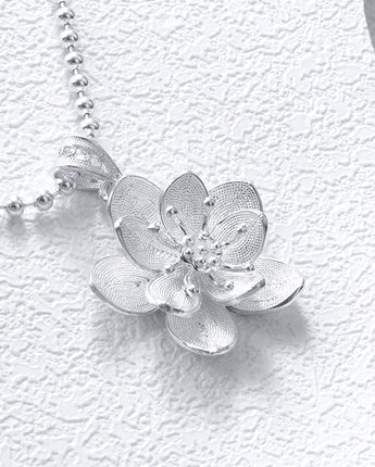 Fareastjewelry,Handmade Necklace,Silver,Pure Lotus series