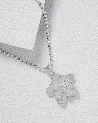 Fareastjewelry,Handmade Necklace,Silver,Pure Lotus series