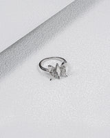 Fareastjewelry,Handmade Ring,Silver&Crystal,Chasing Butterfly series