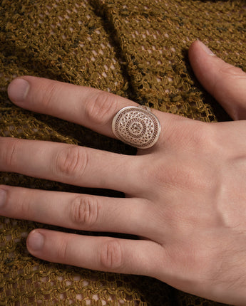 Fareastjewelry,Handmade Ring,Silver,Drumbeat series