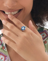 Fareastjewelry,Handmade Ring,Silver&Enamel,Spring Fairy series