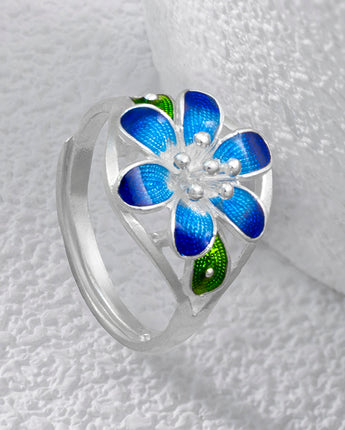 Fareastjewelry,Handmade Ring,Silver&Enamel,Spring Fairy series
