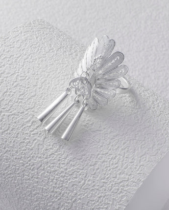 Fareastjewelry,Handmade Ring,Silver,Phoenix Chasing series