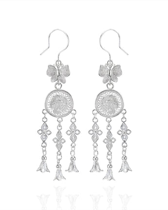 Handmade Earrings,Silver,Butterfly Love series