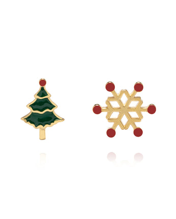 Handmade Earrings, Silver, Christmas Dream series