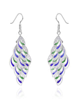 Handmade Earrings,Silver&Enamel,Light and Shadow series