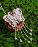 Handmade Necklace, Silver,Butterfly Shadow series - fareastjewelry