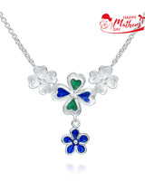 Handmade Necklace,Silver&Enamel,Spring Elf series - fareastjewelry