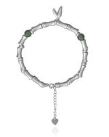 Handmade Bracelet, Silver,Bamboo Leaves series - fareastjewelry